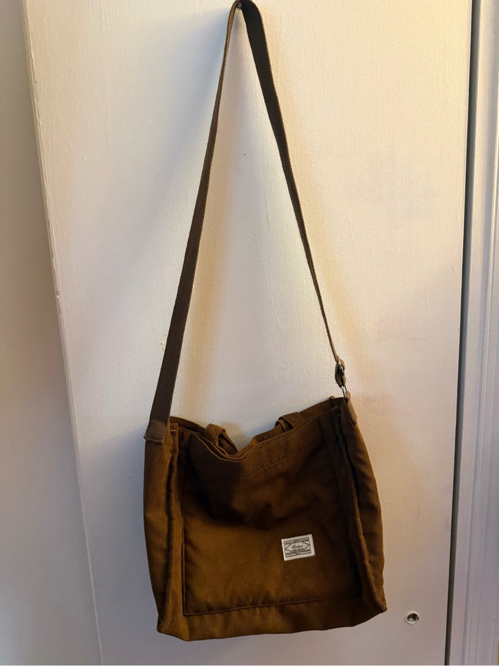 Brown Canvas Crossbody Bag - Women’s Shoulder Tote Bag